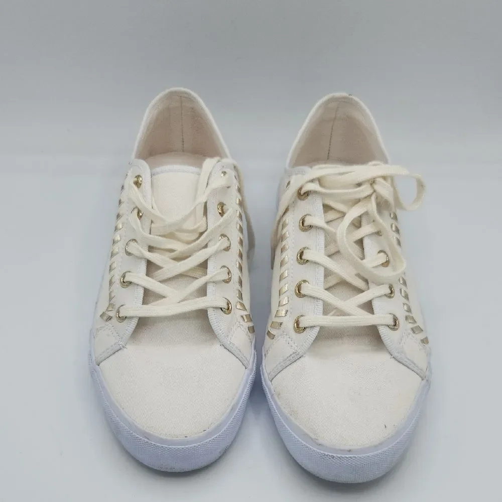 Jack Rogers Sneakers Women’s 9.5 Off White Low Top Lace Up Casual Comfort Shoes